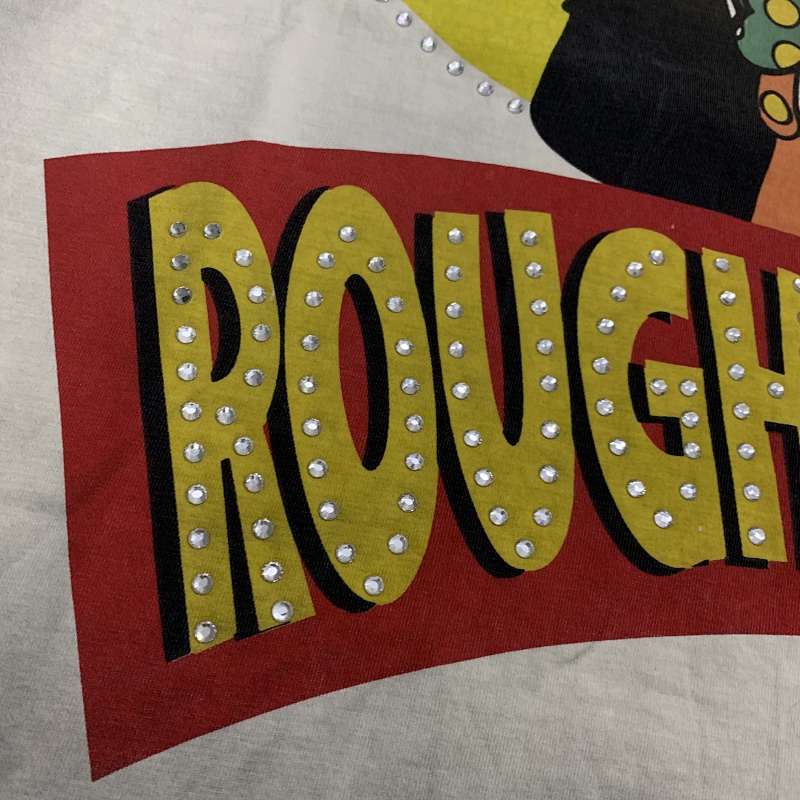 R511# P72 RoughPlay Don’t Shoot T-Shirt 2026最新欧美潮牌烫钻短袖T恤