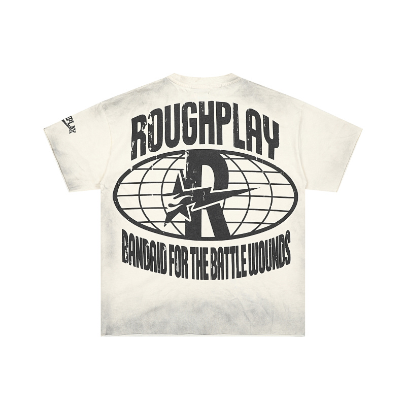 R511# P72 RoughPlay Don’t Shoot T-Shirt 2026最新欧美潮牌烫钻短袖T恤