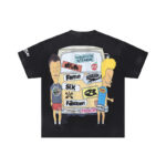 R512# P70 2026ss RoughPlay Beavis & Butthead Van T-Shirt最新街头潮牌烫钻白墨直喷短袖T恤