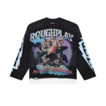 R116# P78 Rough Play Praise To Most High Long Sleeve白墨直喷高品质烫钻时尚长袖T恤