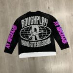 R116# P78 Rough Play Praise To Most High Long Sleeve白墨直喷高品质烫钻时尚长袖T恤