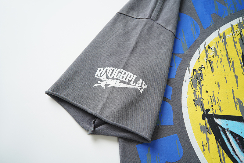 R509# P70 RoughPlay Champion T-Shirt 2026美国洛杉矶最新街头潮牌烫钻白墨直喷短袖T恤