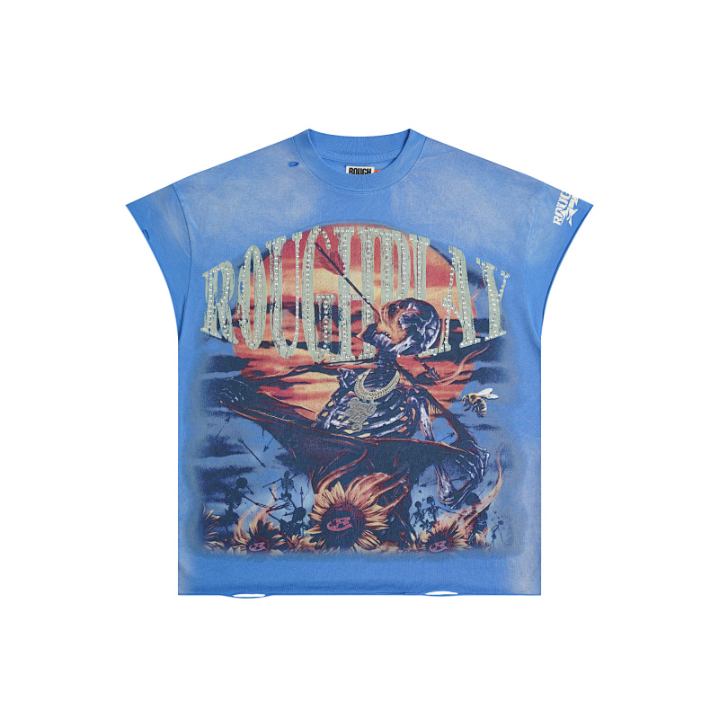 yupoo_41880_74781352.jpg R805# P70 RoughPlay War Ready CutOff Sleeves 时尚烫钻短袖T恤
