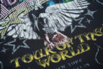 R806# P68 RoughPlay Tour Sleeveless T-Shirt 街头潮牌时尚街头破洞烫钻短袖T恤