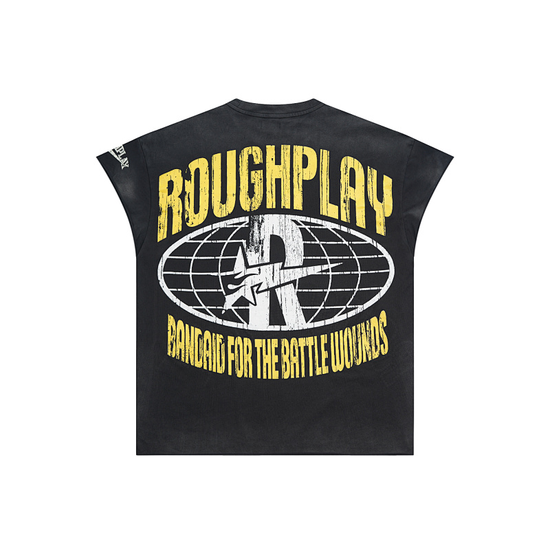 yupoo_41960_bf7ee472.jpg R803# P70 RoughPlay We Trust CutOff Sleeves(BRN) 美潮白墨直喷烫钻短袖