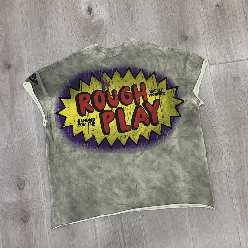 R801# P65  RoughPlay Beavis & Butt-Head tee 烫钻马骝做旧时尚短袖T恤