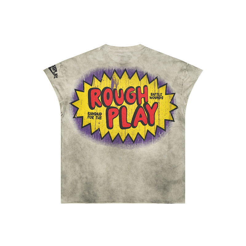 R801# P65  RoughPlay Beavis & Butt-Head tee 烫钻马骝做旧时尚短袖T恤