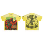 R508# P65 RoughPlay Skateboard T-Shirt with rhinestones美国纽约最新时尚街头潮牌镶钻短袖T恤