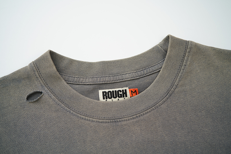 R507# P65 RoughPlay Soul T-Shirt 白墨直喷烫钻纯棉街头潮牌短袖