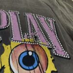 R507# P65 RoughPlay Soul T-Shirt 白墨直喷烫钻纯棉街头潮牌短袖