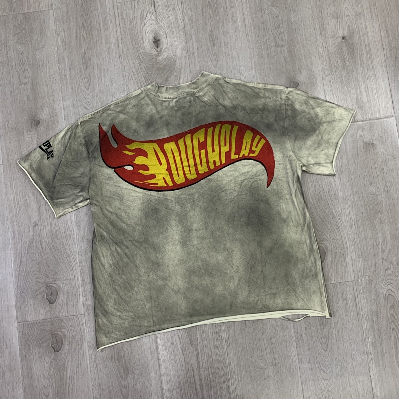 R503# P60 RoughPlay Madness T-Shirt 时尚街头美潮做旧短袖