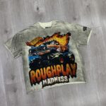 R503# P60 RoughPlay Madness T-Shirt 时尚街头美潮做旧短袖