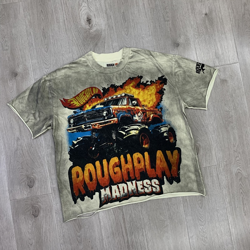 R503# P60 RoughPlay Madness T-Shirt 时尚街头美潮做旧短袖