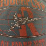 R502# P75 RoughPlay Girls Wanna Have Fun TEE 直喷烫钻破洞Vintage短袖T恤