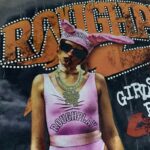R502# P75 RoughPlay Girls Wanna Have Fun TEE 直喷烫钻破洞Vintage短袖T恤