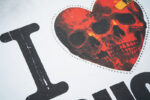 R501# P58 RoughPlay Love T-Shirt with rhinestones 美国街头潮牌洗水做旧烫钻短袖