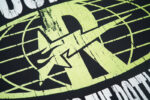 R107# P62 RoughPlay Ghost Face T-Shirt 欧美街头潮牌拼接短袖