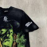 R107# P62 RoughPlay Ghost Face T-Shirt 欧美街头潮牌拼接短袖