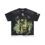 R107# P62 RoughPlay Ghost Face T-Shirt 欧美街头潮牌拼接短袖