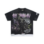 R105#P70  RoughPlay Dirt Nap T-Shirt 欧美潮牌拼接做旧破洞烫钻短袖T恤