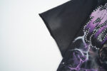 R105#P70  RoughPlay Dirt Nap T-Shirt 欧美潮牌拼接做旧破洞烫钻短袖T恤