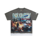 R101# P68 RoughPlay We Are The Streets 2 最新美潮时尚洗水破洞做旧烫钻拼接短袖T恤