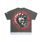 R101# P68 RoughPlay We Are The Streets 2 最新美潮时尚洗水破洞做旧烫钻拼接短袖T恤