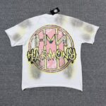编号119 #P77 HARMONY New Age T-shirt 2026ss欧美最新潮牌白墨直喷烫钻马骝洗水磨破做旧短袖T恤 码数：S  M  L  XL