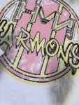 编号119 #P77 HARMONY New Age T-shirt 2026ss欧美最新潮牌白墨直喷烫钻马骝洗水磨破做旧短袖T恤 码数：S  M  L  XL
