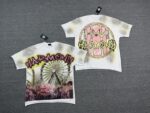 编号119 #P77 HARMONY New Age T-shirt 2026ss欧美最新潮牌白墨直喷烫钻马骝洗水磨破做旧短袖T恤 码数：S  M  L  XL