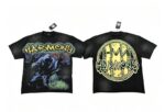 编号120 #P77 HARMONY New Age T-shirt 2026ss欧美最新潮牌白墨直喷烫钻马骝洗水磨破做旧短袖T恤 码数：S  M  L  XL