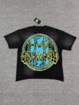 编号115 #P77 HARMONY New Age T-shirt 2026ss欧美最新潮牌白墨直喷烫钻洗水磨破做旧短袖T恤 码数：S  M  L  XL