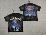 编号113 #P77 HARMONY New Age T-shirt 2026ss欧美最新潮牌白墨直喷烫钻洗水磨破做旧短袖T恤 码数：S  M  L  XL