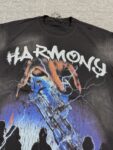 编号113 #P77 HARMONY New Age T-shirt 2026ss欧美最新潮牌白墨直喷烫钻洗水磨破做旧短袖T恤 码数：S  M  L  XL