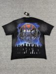 编号113 #P77 HARMONY New Age T-shirt 2026ss欧美最新潮牌白墨直喷烫钻洗水磨破做旧短袖T恤 码数：S  M  L  XL