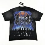 编号113 #P77 HARMONY New Age T-shirt 2026ss欧美最新潮牌白墨直喷烫钻洗水磨破做旧短袖T恤 码数：S  M  L  XL