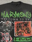 编号102 #P63 HARMONY New Age T-shirt 2026ss欧美最新潮牌印花烫钻洗水做旧短袖T恤 码数：S  M  L  XL