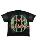 编号102 #P63 HARMONY New Age T-shirt 2026ss欧美最新潮牌印花烫钻洗水做旧短袖T恤 码数：S  M  L  XL