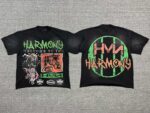 编号102 #P63 HARMONY New Age T-shirt 2026ss欧美最新潮牌印花烫钻洗水做旧短袖T恤 码数：S  M  L  XL