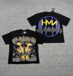编号103 #P63 HARMONY New Age T-shirt 2026ss欧美最新潮牌白墨直喷烫钻洗水短袖T恤 码数：S  M  L  XL