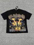 编号103 #P63 HARMONY New Age T-shirt 2026ss欧美最新潮牌白墨直喷烫钻洗水短袖T恤 码数：S  M  L  XL