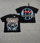 编号107 #P63 HARMONY New Age T-shirt 2026ss欧美最新潮牌白墨直喷烫钻洗水短袖T恤 码数：S  M  L  XL