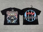 编号107 #P63 HARMONY New Age T-shirt 2026ss欧美最新潮牌白墨直喷烫钻洗水短袖T恤 码数：S  M  L  XL