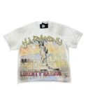 编号112 #P72 HARMONY New Age T-shirt 2026ss欧美最新潮牌白墨直喷烫钻洗水做旧短袖T恤 码数：S  M  L  XL