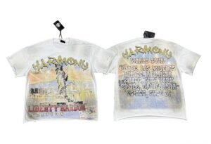 yupoo_42606_bcf544f1.jpg 编号112 #P72 HARMONY New Age T-shirt 2026ss欧美最新潮牌白墨直喷烫钻洗水做旧短袖T恤 码数:S M L XL