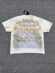 编号112 #P72 HARMONY New Age T-shirt 2026ss欧美最新潮牌白墨直喷烫钻洗水做旧短袖T恤 码数：S  M  L  XL