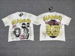 编号116 #P63 HARMONY New Age T-shirt 2026ss欧美最新潮牌印花烫钻洗水做旧短袖T恤 码数：S  M  L  XL