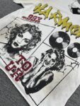 编号116 #P63 HARMONY New Age T-shirt 2026ss欧美最新潮牌印花烫钻洗水做旧短袖T恤 码数：S  M  L  XL