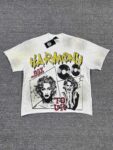 编号116 #P63 HARMONY New Age T-shirt 2026ss欧美最新潮牌印花烫钻洗水做旧短袖T恤 码数：S  M  L  XL