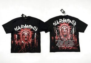 yupoo_42636_a90cb874.jpg 编号117 #P58 HARMONY New Age T-shirt 2026ss欧美最新潮牌印花烫钻洗水短袖T恤 码数:S M L XL